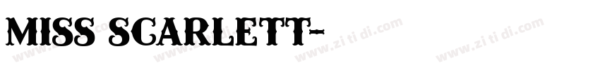 Miss Scarlett字体转换